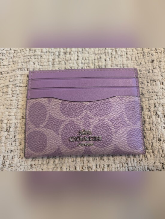 Coach Accessories - Coach Purple Signature Card Case